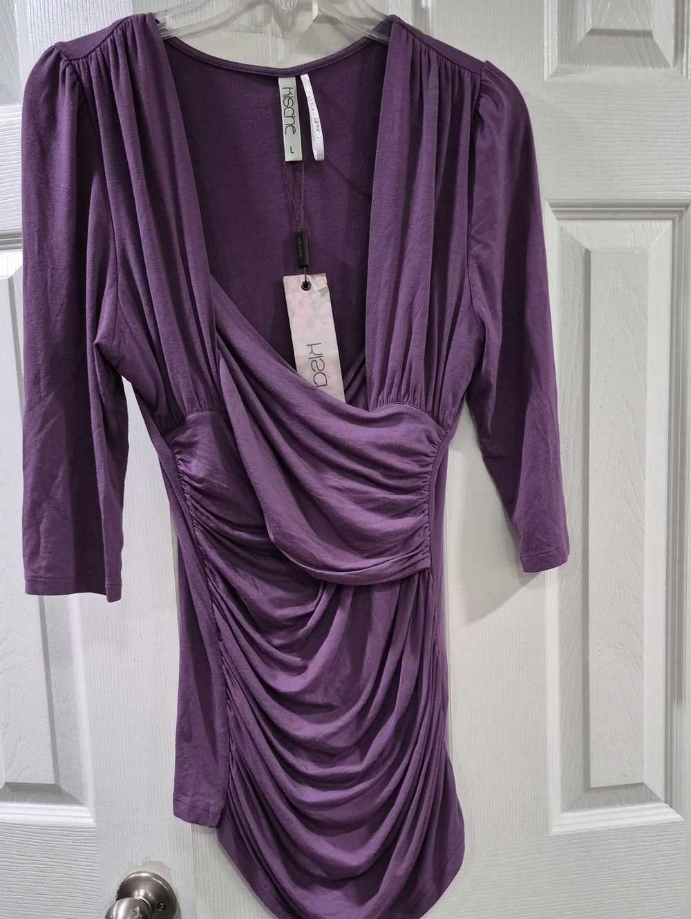 Kische Purple Scoop Neck Top